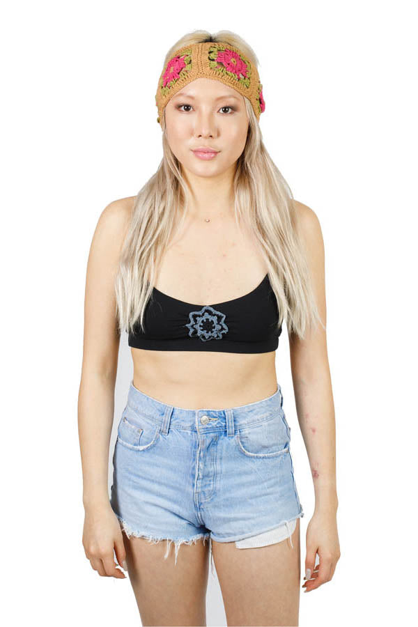 Rising Sun Mandala Tie-Dye Organic Cotton Bra Top