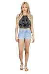 Garden Embroidered Boho Halter