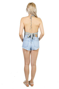 Garden Embroidered Boho Halter