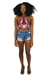 Garden Embroidered Boho Halter
