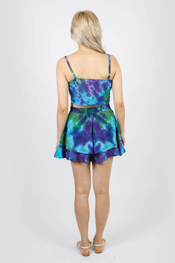 Dream Believer Tie-Dye Skirted Shorts