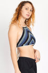Multi Stripe Boho Crochet Halter Top