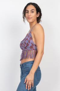 Cotton Crochet Tie-dye Top