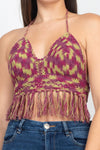 Cotton Crochet Tie-dye Top