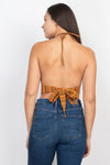 Mushroom Embroidery Halter Top