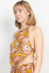 Mushroom Print Halter Top