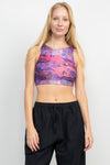Psychadelice Marble Hi Neck Yoga Top