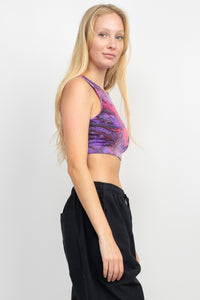 Psychadelice Marble Hi Neck Yoga Top