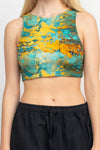Psychadelice Marble Hi Neck Yoga Top