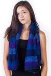 Warm tri stiped infinity scarf with Zipper