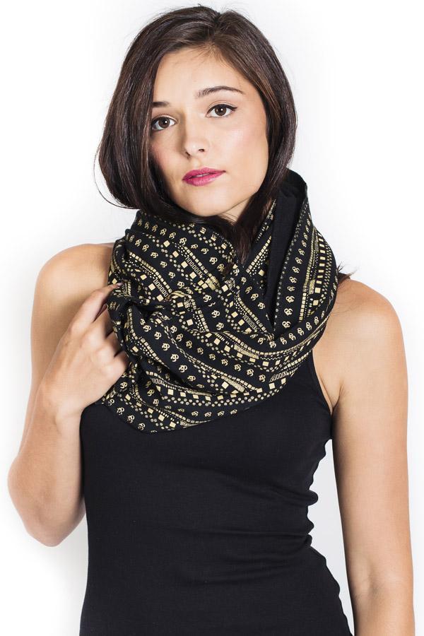 Organic Cotton Om Infinity Scarf