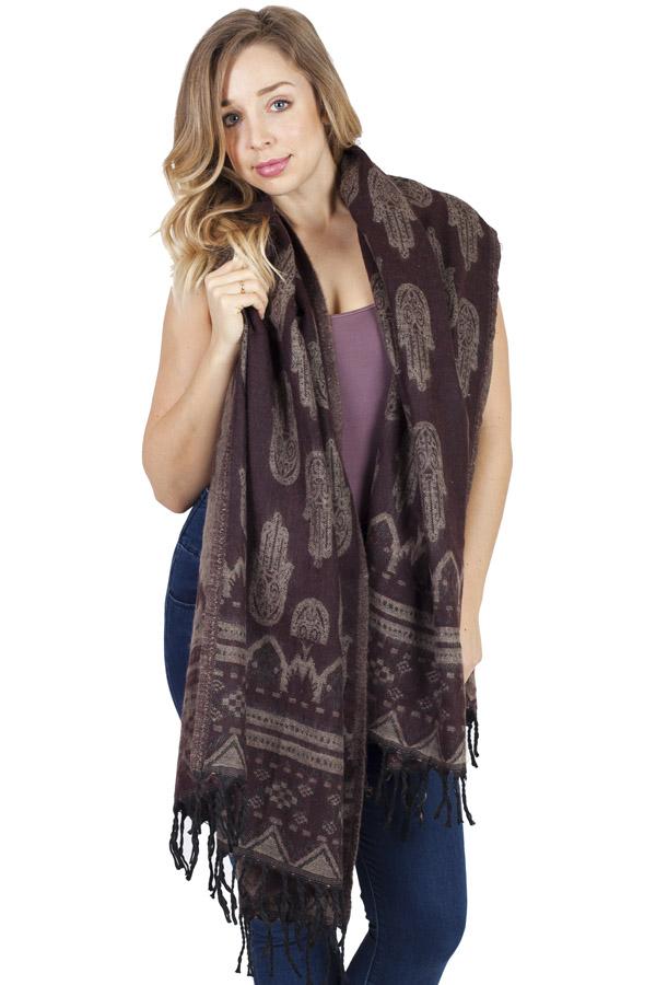 Winter Wonder Warm Hamsa Scarf