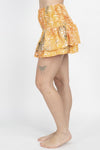 Batik Ruffle Miniskirt