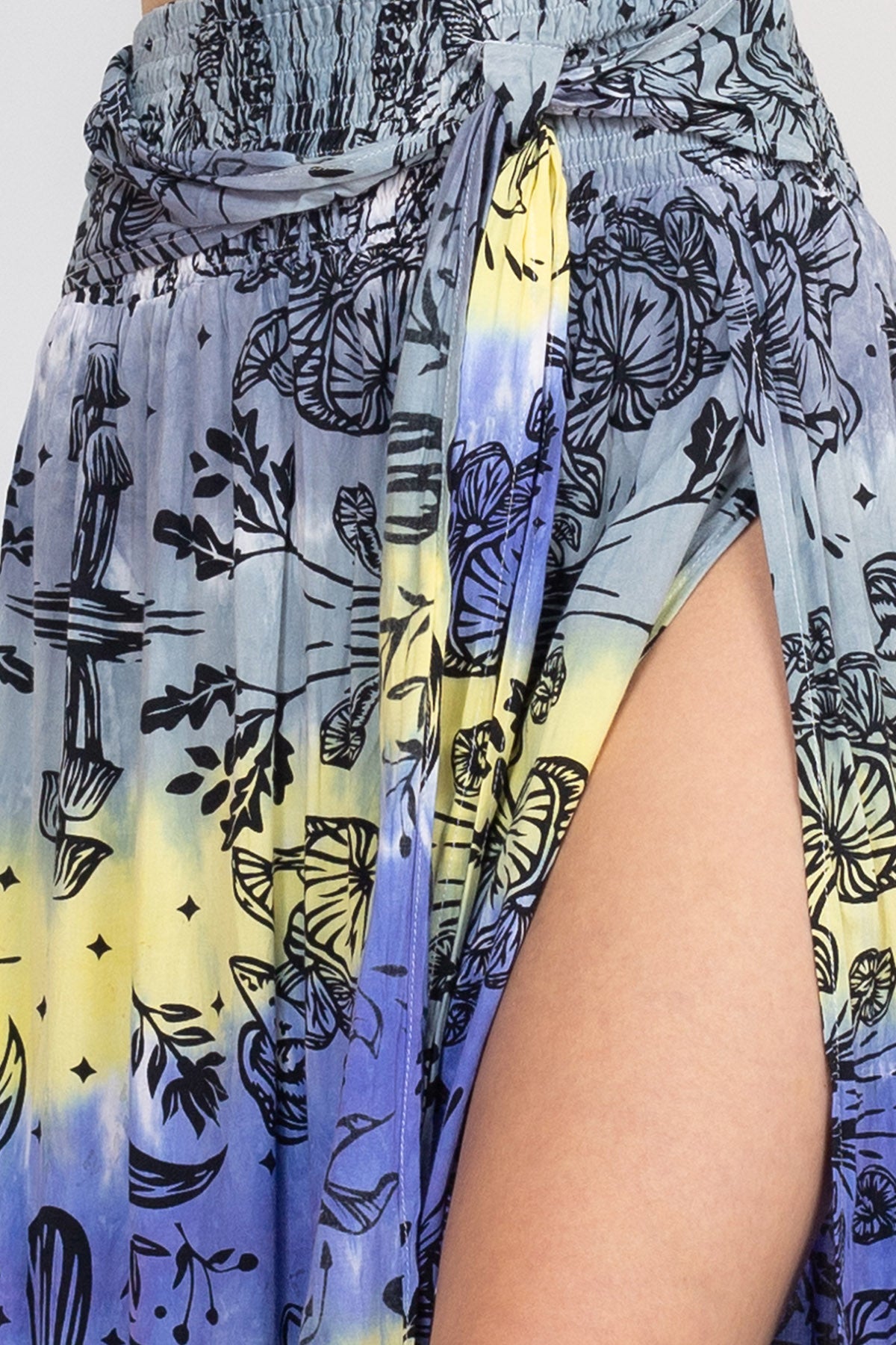 Mushroom Tie-Dye Maxi Skirt