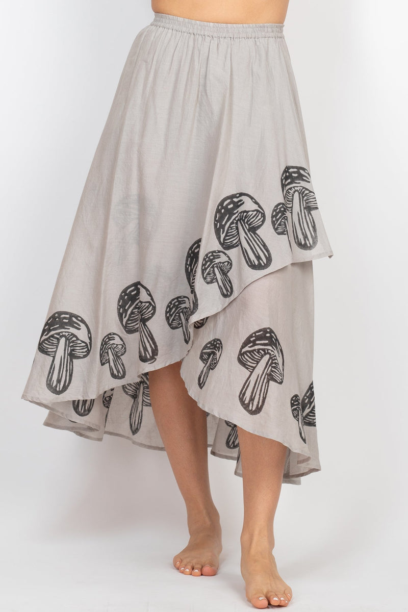 Blockprinted Flowy Circle Skirt