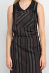 Striped Twirl Skirt Overall