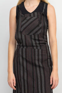 Striped Twirl Skirt Overall