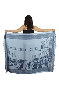 Venice's Bohemian Spirit Multiway Beach Pool Wrap Cover Up Sarong