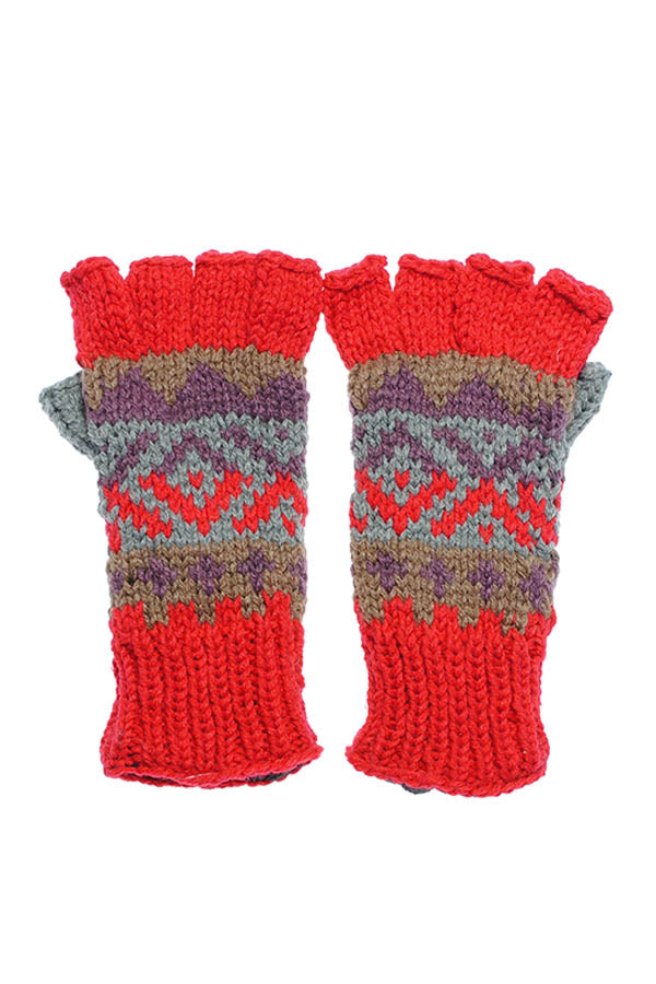 Winter Hand knit soft acrylic colorful fingerless handwarmer