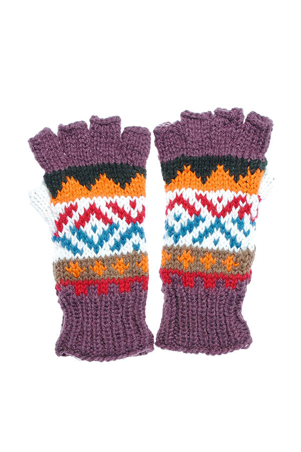 Winter Hand knit soft acrylic colorful fingerless handwarmer