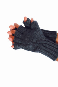Bohemian Braided Stitch Fingerless Gloves