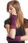 Two-Tone Diamond Pattern Wool Arm Warmer