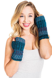 Funky Stripes Fingerless Hobo Gloves