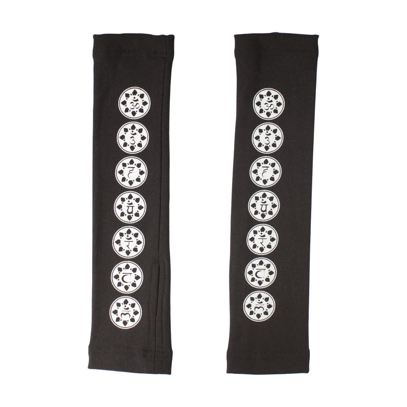 Women's Winter Seven Chakras Organic Cotton Arm Warmers