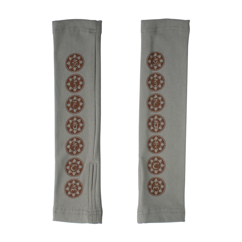 Women's Winter Seven Chakras Organic Cotton Arm Warmers