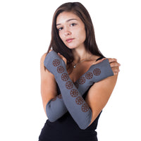 Women's Winter Seven Chakras Organic Cotton Arm Warmers