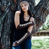 Women's Winter Seven Chakras Organic Cotton Arm Warmers