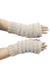 Winter hand knit woolen River Ripples Hobo Gloves