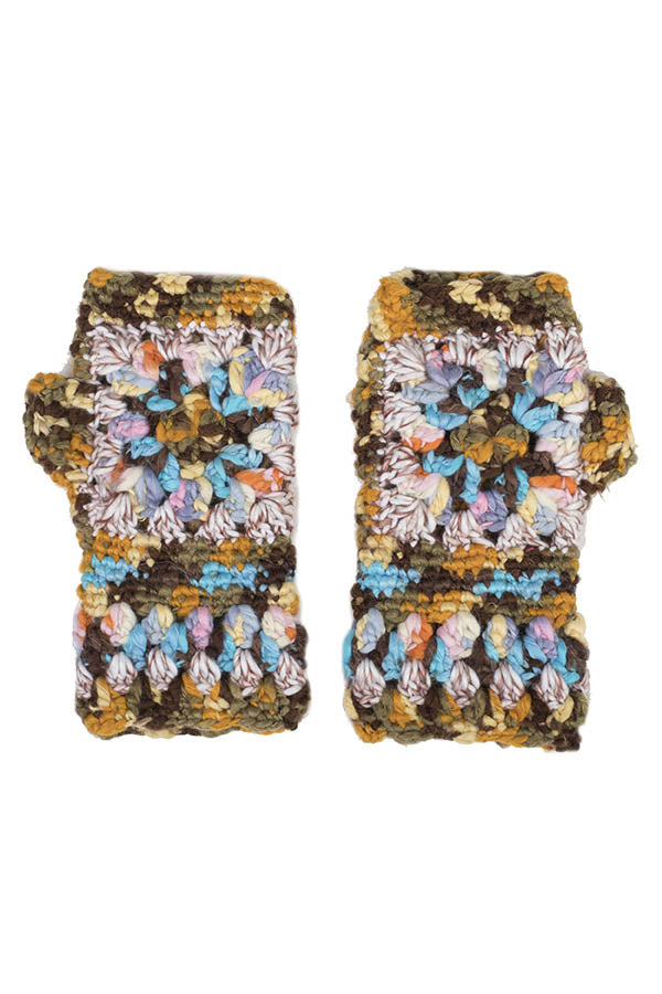 Scrunchy Petals Fingerless Gloves
