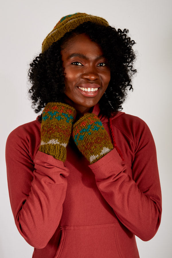 Fair Isle Fingerless Gloves