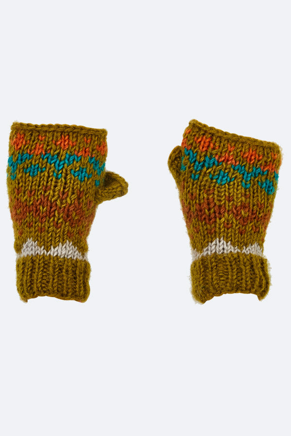 Fair Isle Fingerless Gloves