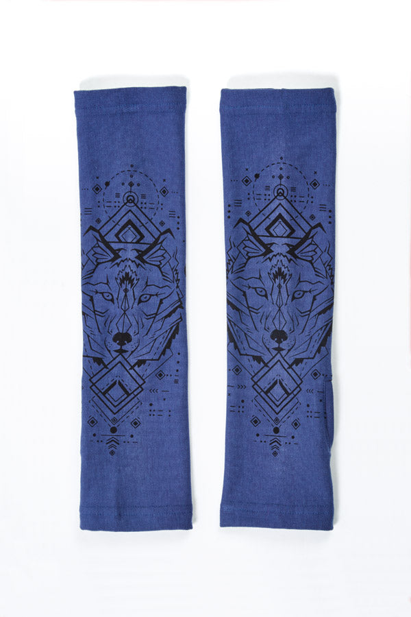 Wolf Sacred Geometry Armwarmers