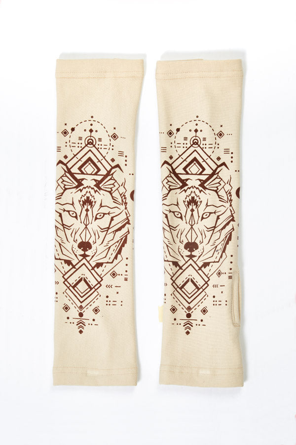 Wolf Sacred Geometry Armwarmers