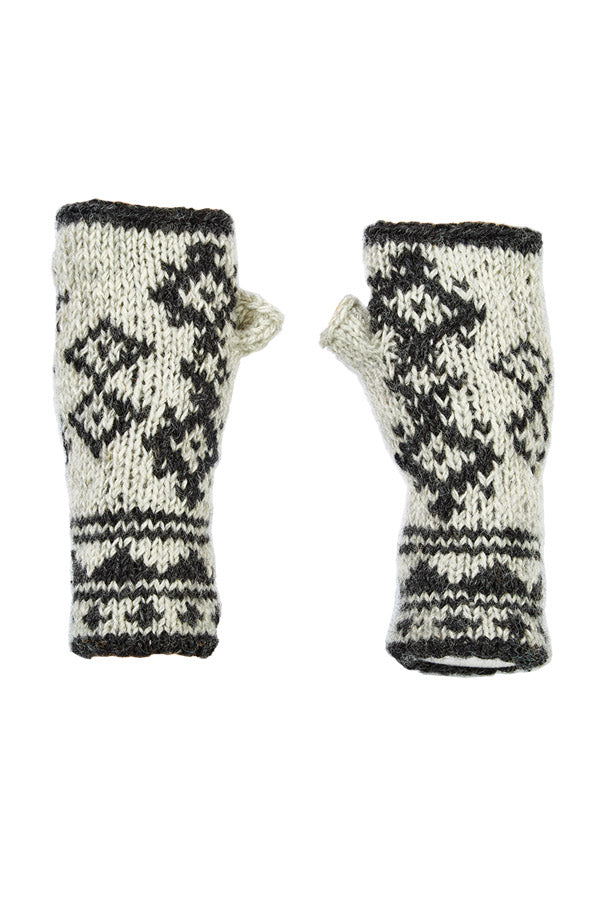 Diamond Fingerless Mittens