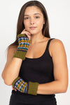 Short Multi Color Fingerless Gloves