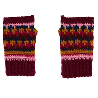 Short Multi Color Fingerless Gloves
