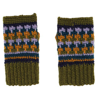 Short Multi Color Fingerless Gloves