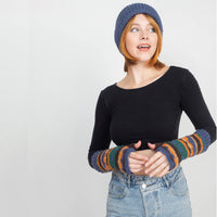 Long Multi Color Stripe Armwarmer