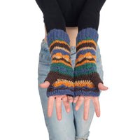 Long Multi Color Stripe Armwarmer