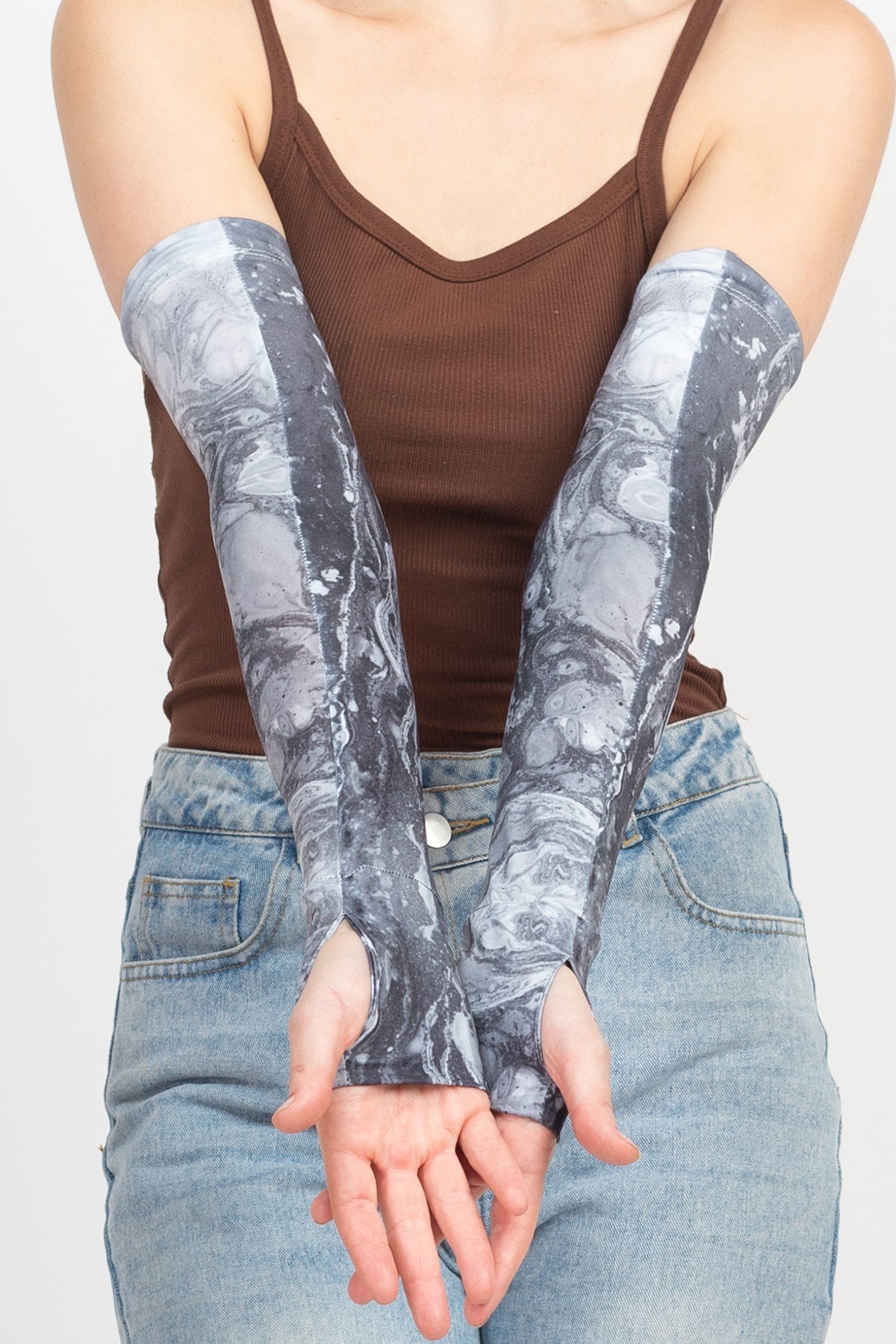 Tie Dye Print Arm Sleeves