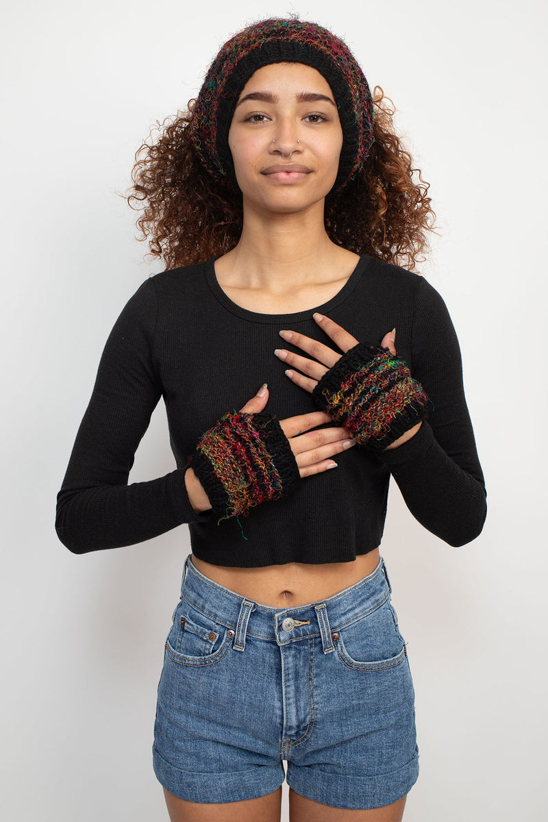 Recycled Silk-Wool Palm Warmer