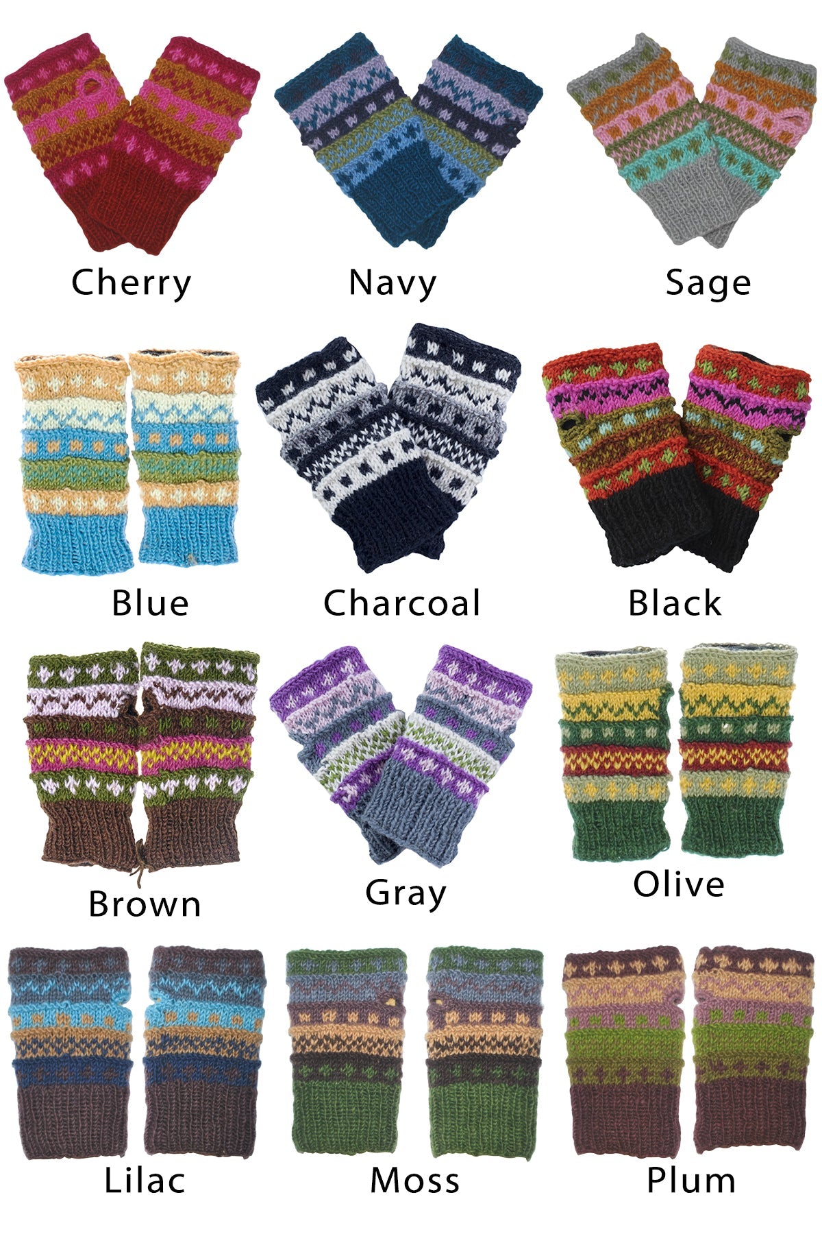 Winter hand knit handwarmer, fingerless Gloves