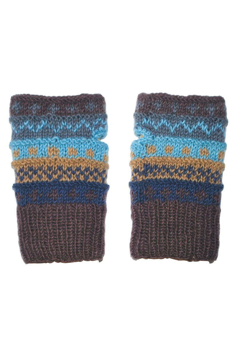 Winter hand knit handwarmer, fingerless Gloves