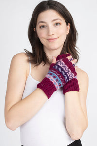 Winter Love Fingerless Wool Arm Warmers
