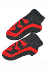 Happy skull woolen booties