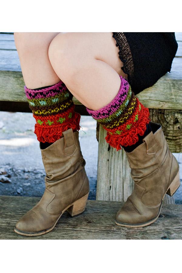 Multi knit boot sleeves
